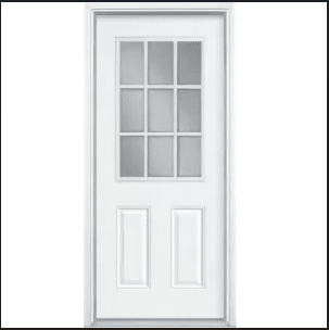 9-lite entry door form option